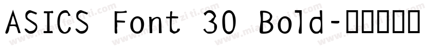 ASICS Font 30 Bold字体转换